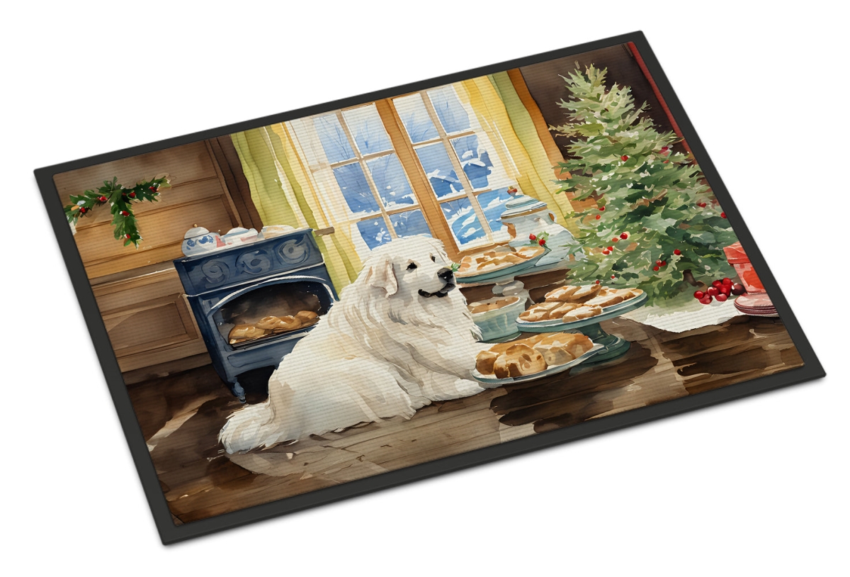 24 x 36 in. Unisex Great Pyrenees Christmas Cookies Doormat