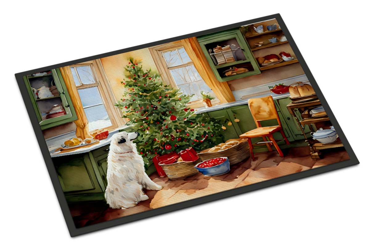 24 x 36 in. Unisex Great Pyrenees Christmas Cookies Doormat