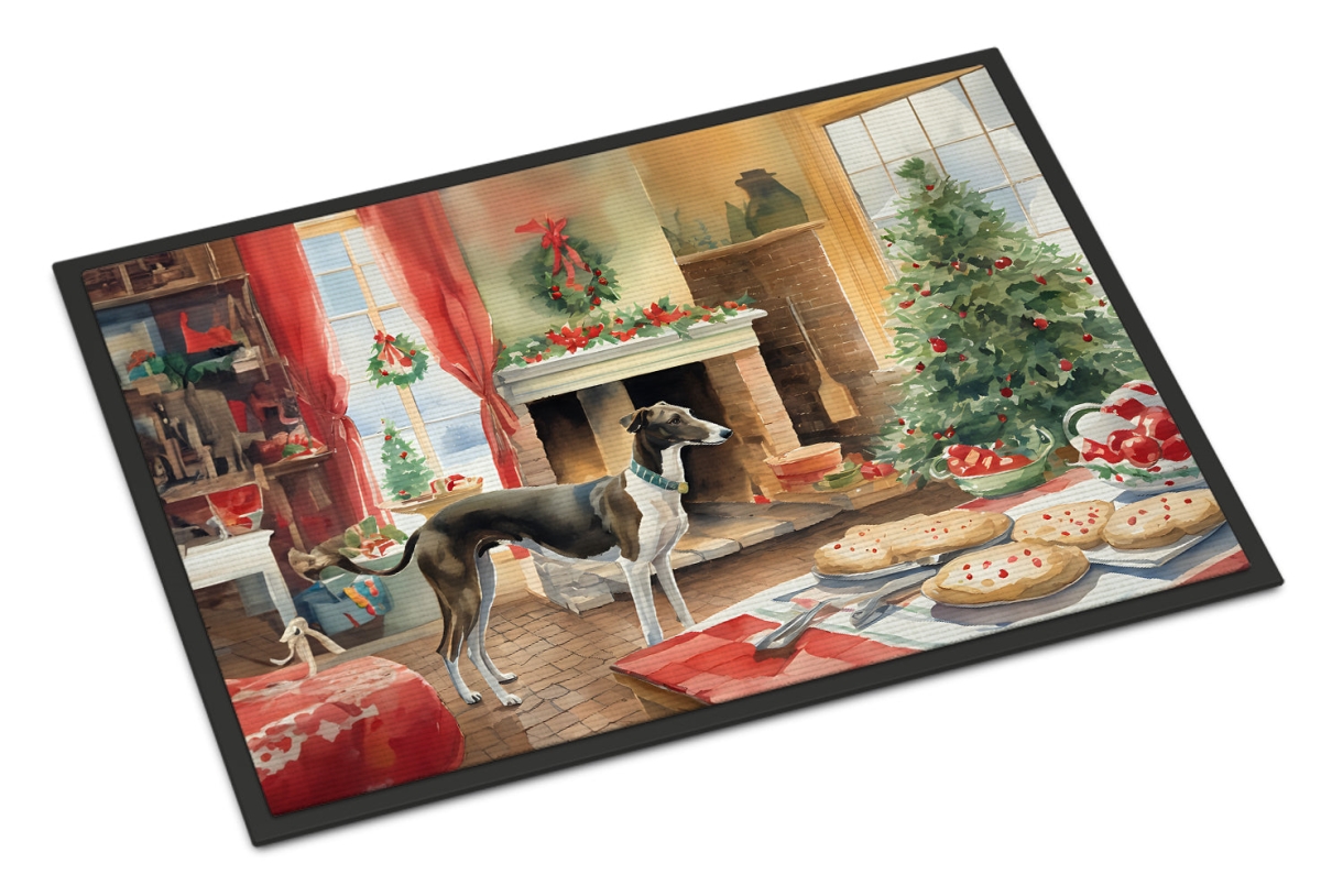 24 x 36 in. Unisex Greyhound Christmas Cookies Doormat