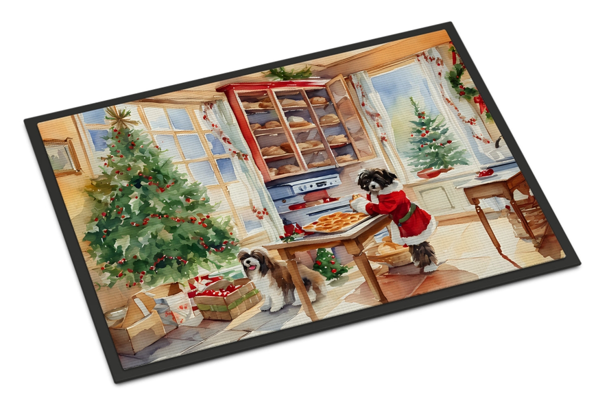 24 x 36 in. Unisex Havanese Christmas Cookies Doormat