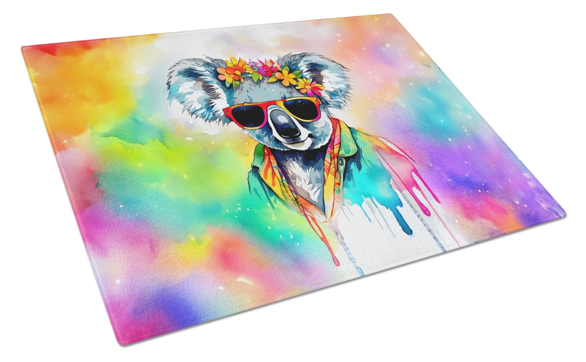 DAC4000LCB 15 x 12 in. Hippie Animal Koala Glass Cutting Board