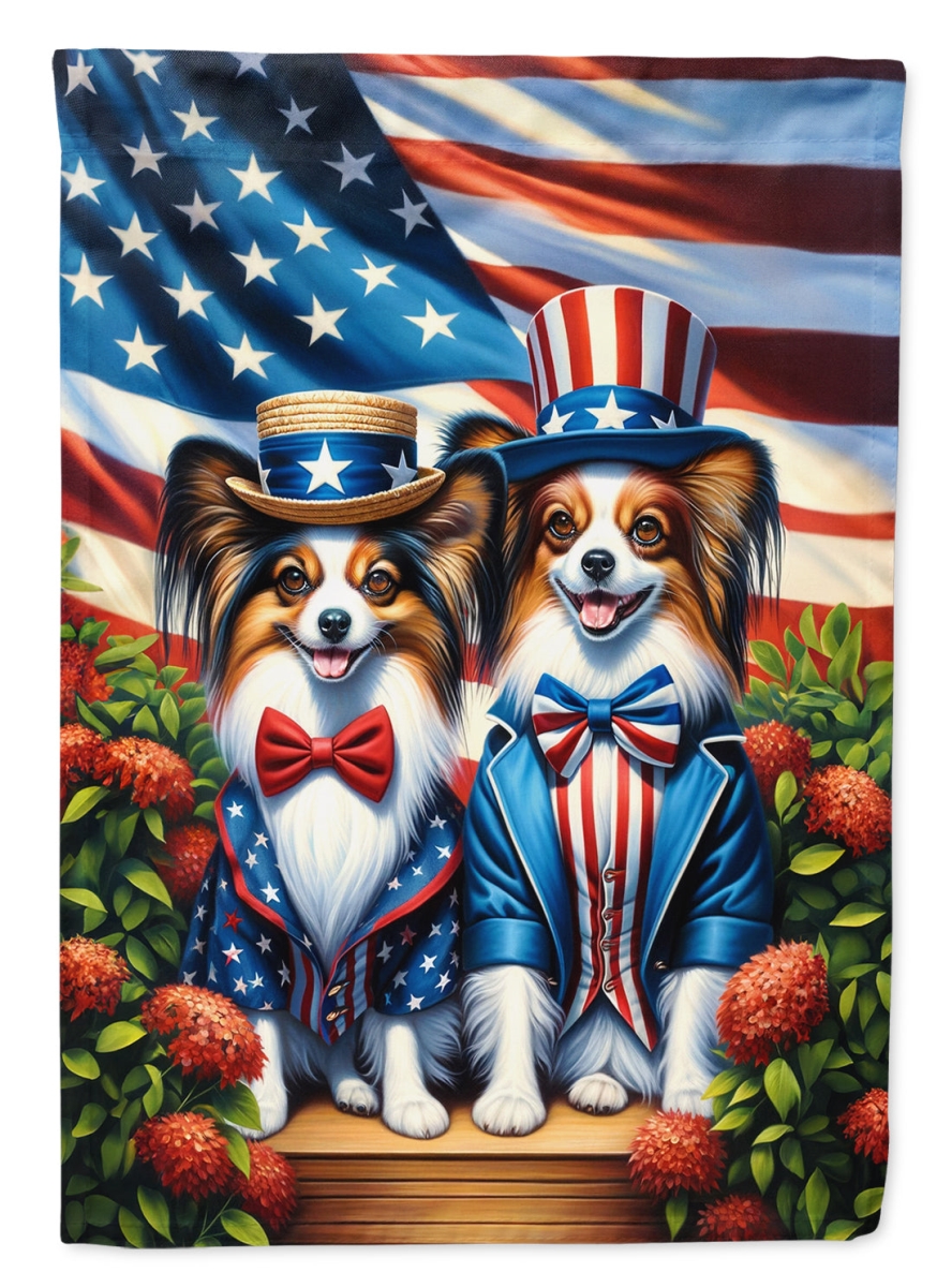 DAC4279CHF 40 x 28 in. All American Papillon Polyester House Flag