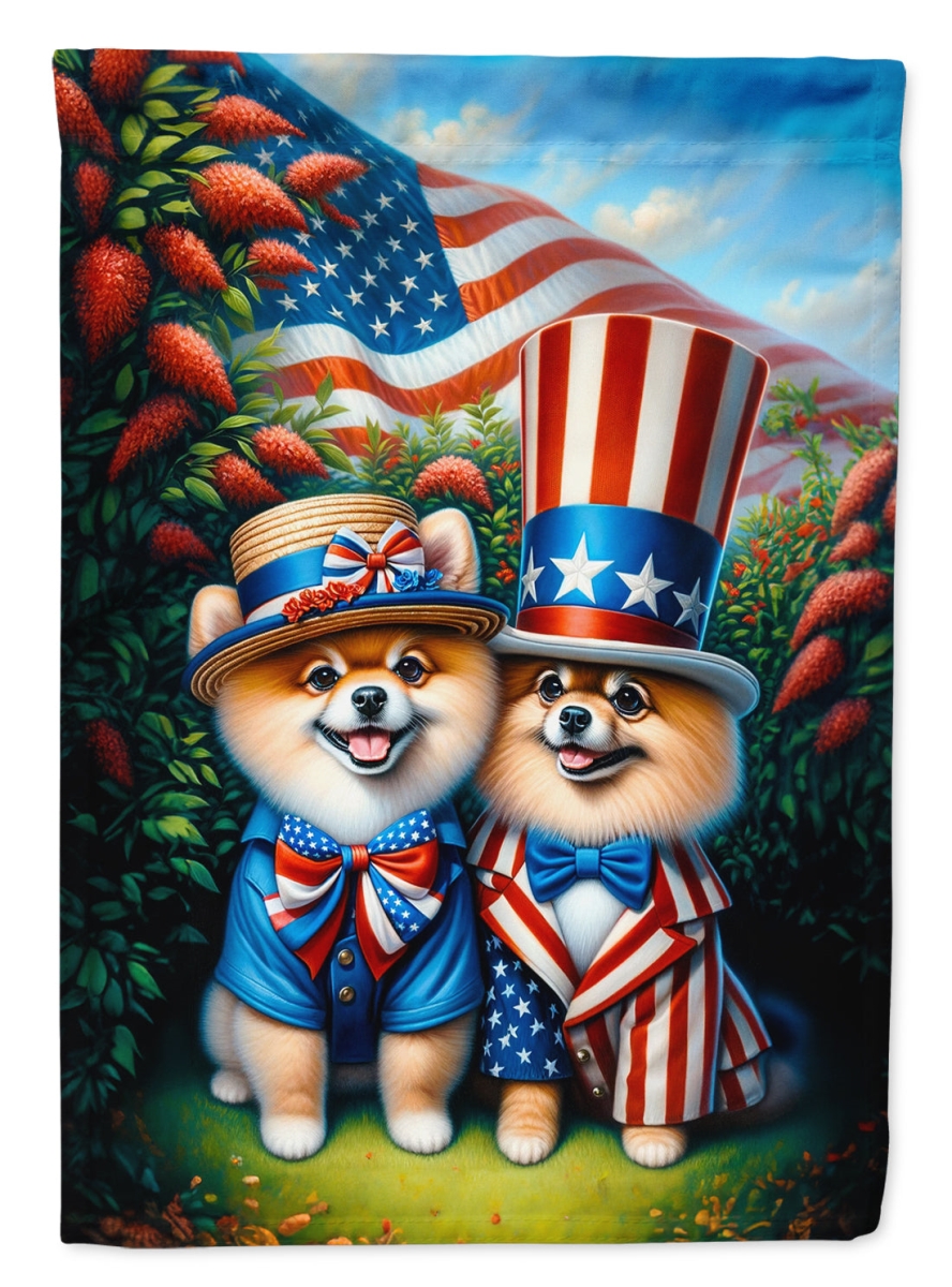 DAC4287CHF 40 x 28 in. All American Pomeranian Polyester House Flag