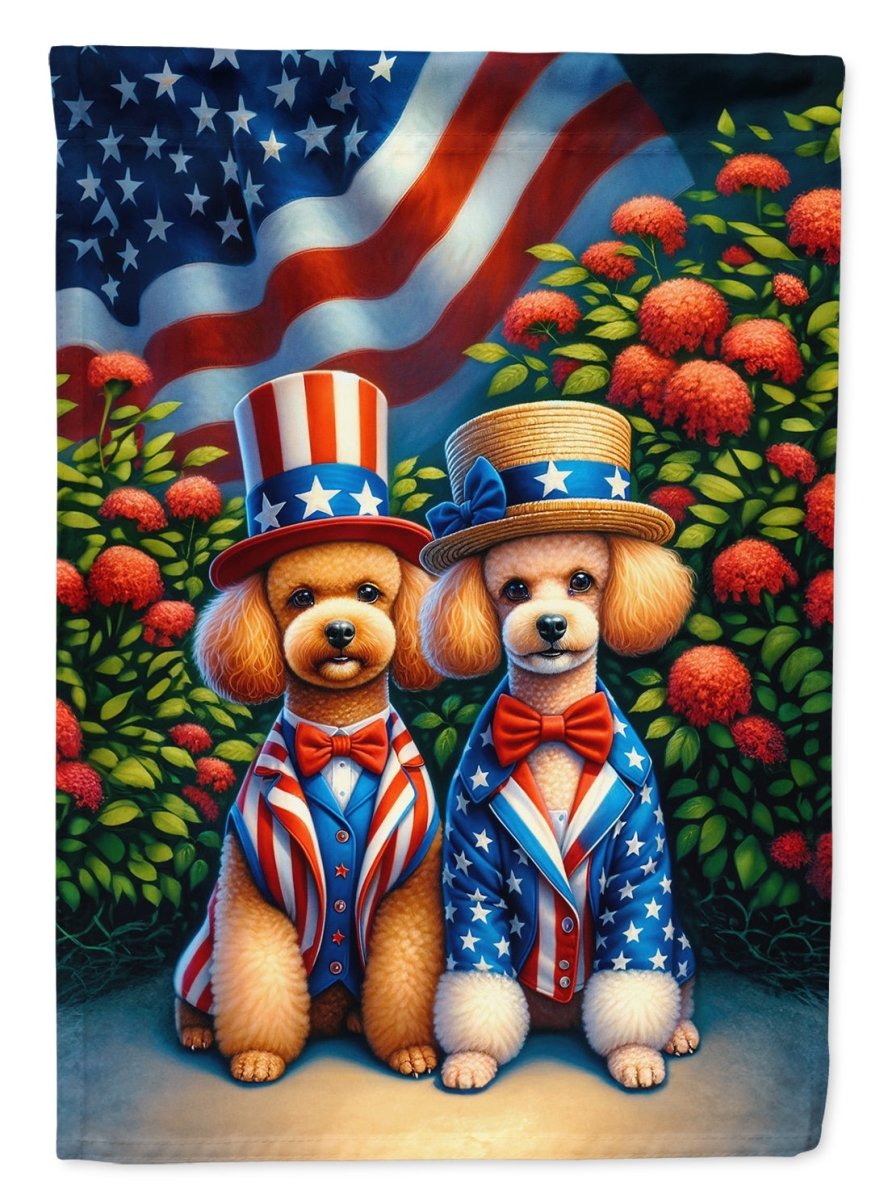 DAC4288CHF 40 x 28 in. All American Poodle Polyester House Flag