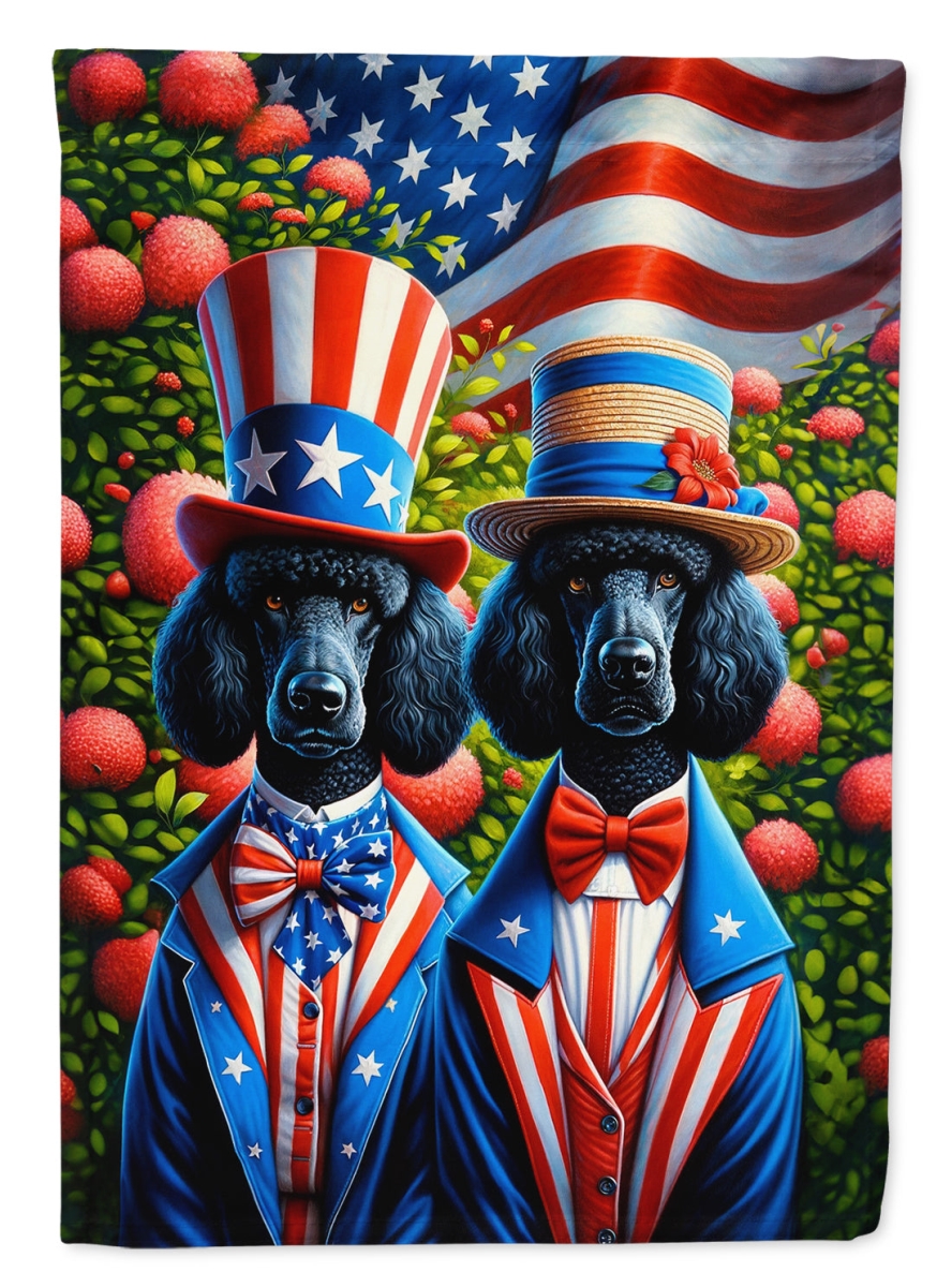 DAC4290CHF 40 x 28 in. All American Poodle Polyester House Flag