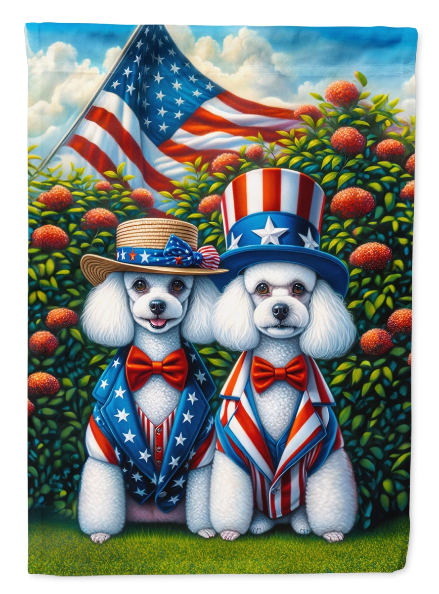 DAC4293CHF 40 x 28 in. All American Poodle Polyester House Flag
