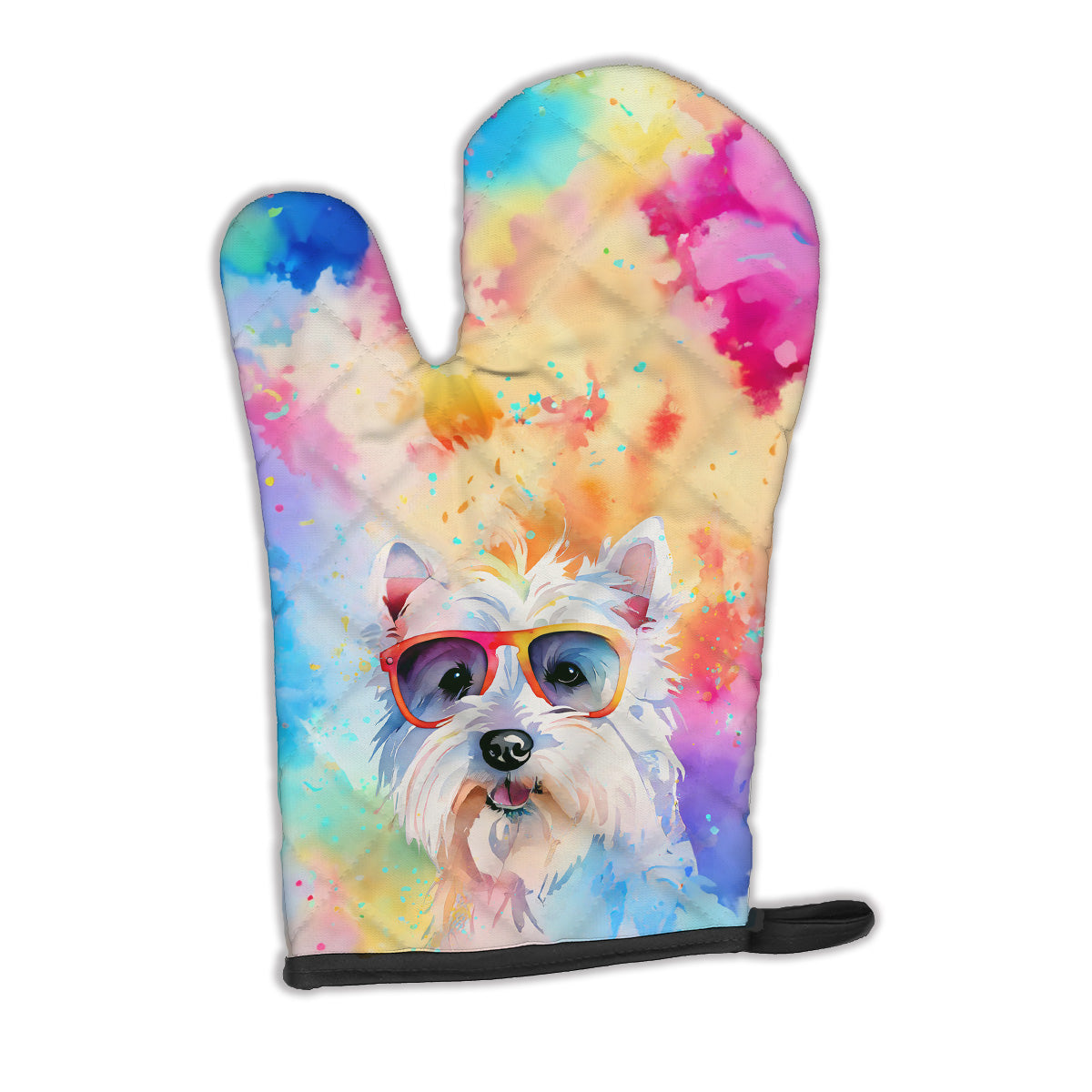 12 x 8.5 in. Unisex Westie Hippie Dawg Polyester Oven Mitt