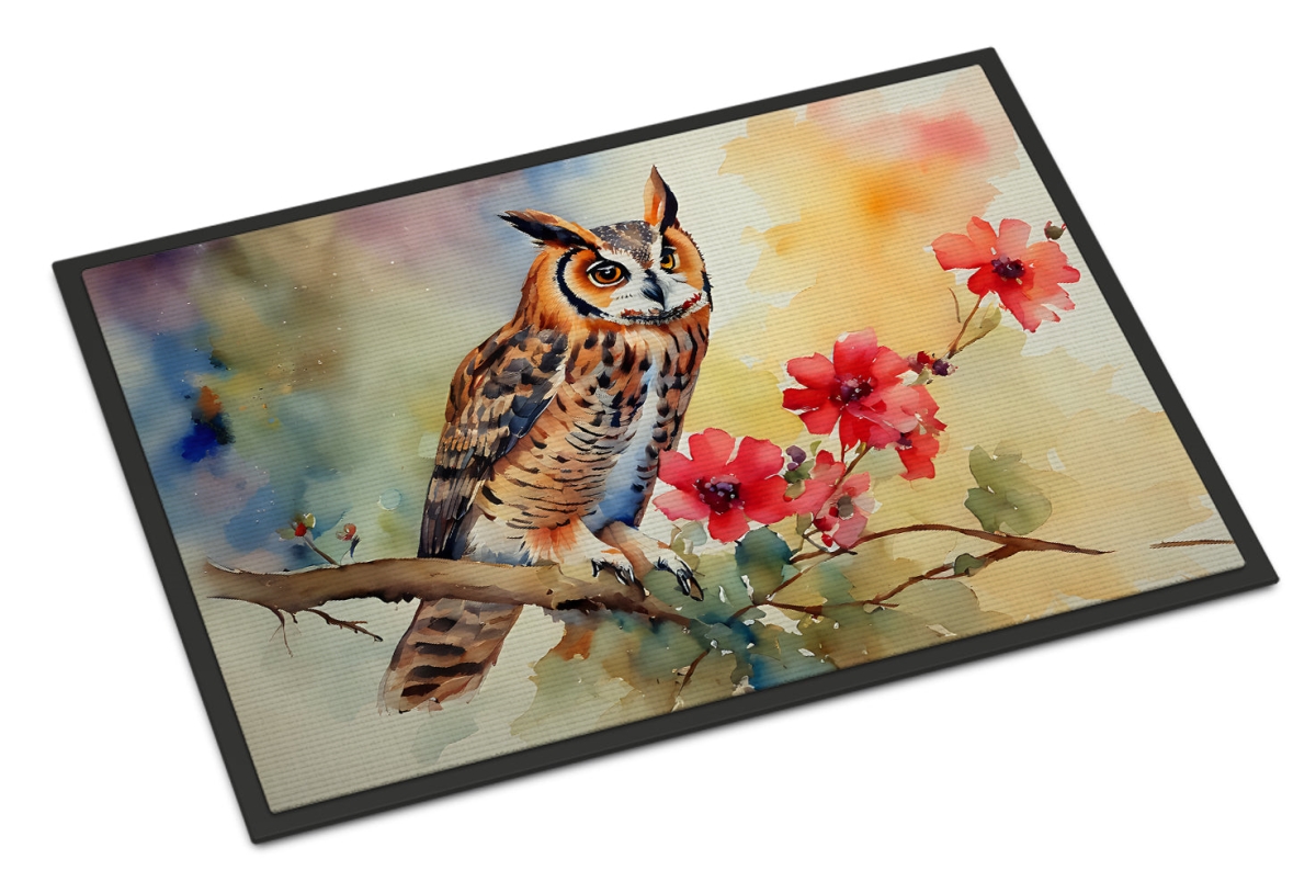 24 x 36 in. Unisex Long-Eared Owl Doormat