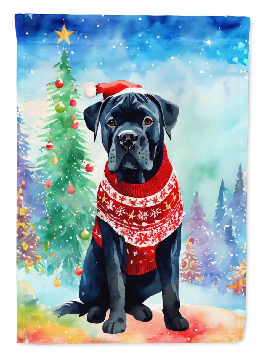 DAC3406CHF 40 x 28 in. Cane Corso Christmas Polyester House Flag