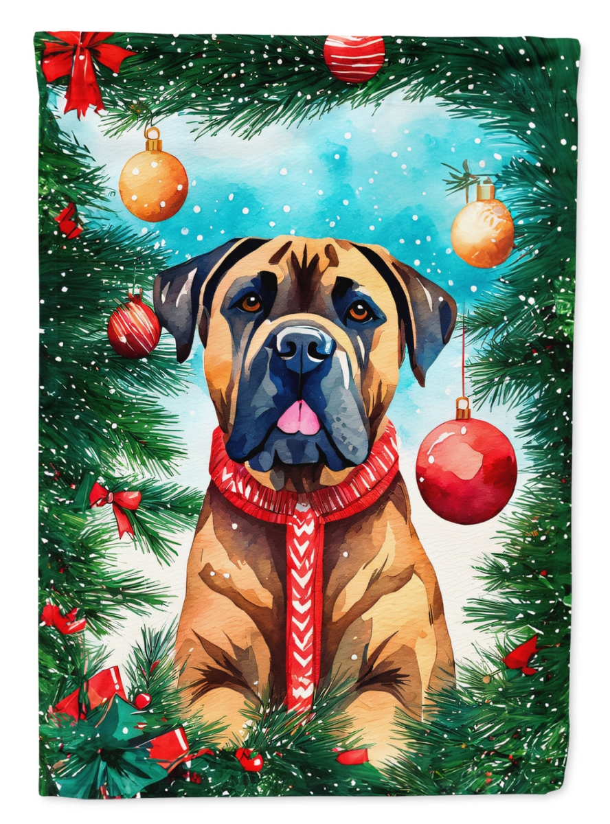 DAC3407CHF 40 x 28 in. Cane Corso Christmas Polyester House Flag