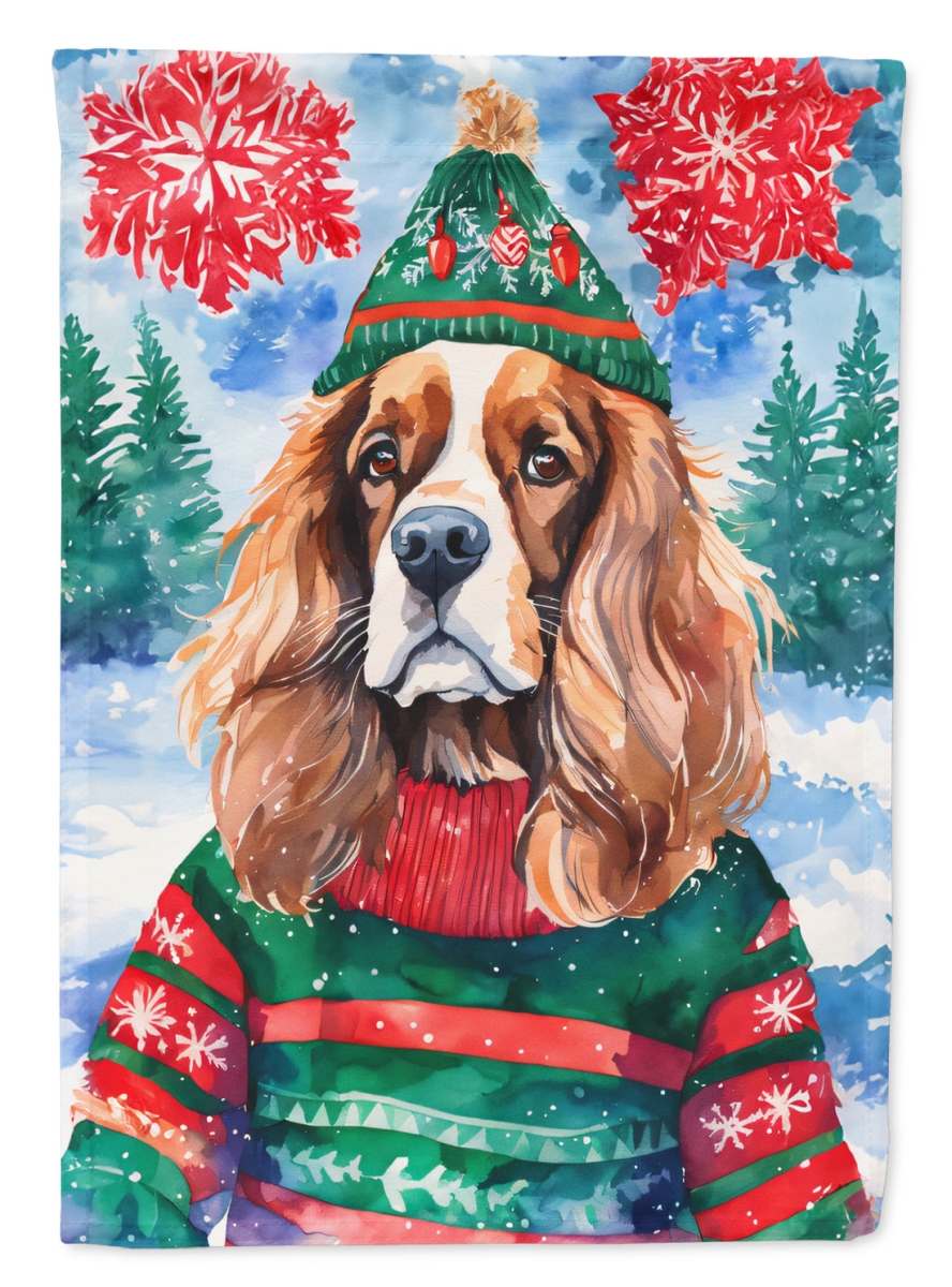 DAC3414CHF 40 x 28 in. Cavalier Spaniel Christmas Polyester House Flag