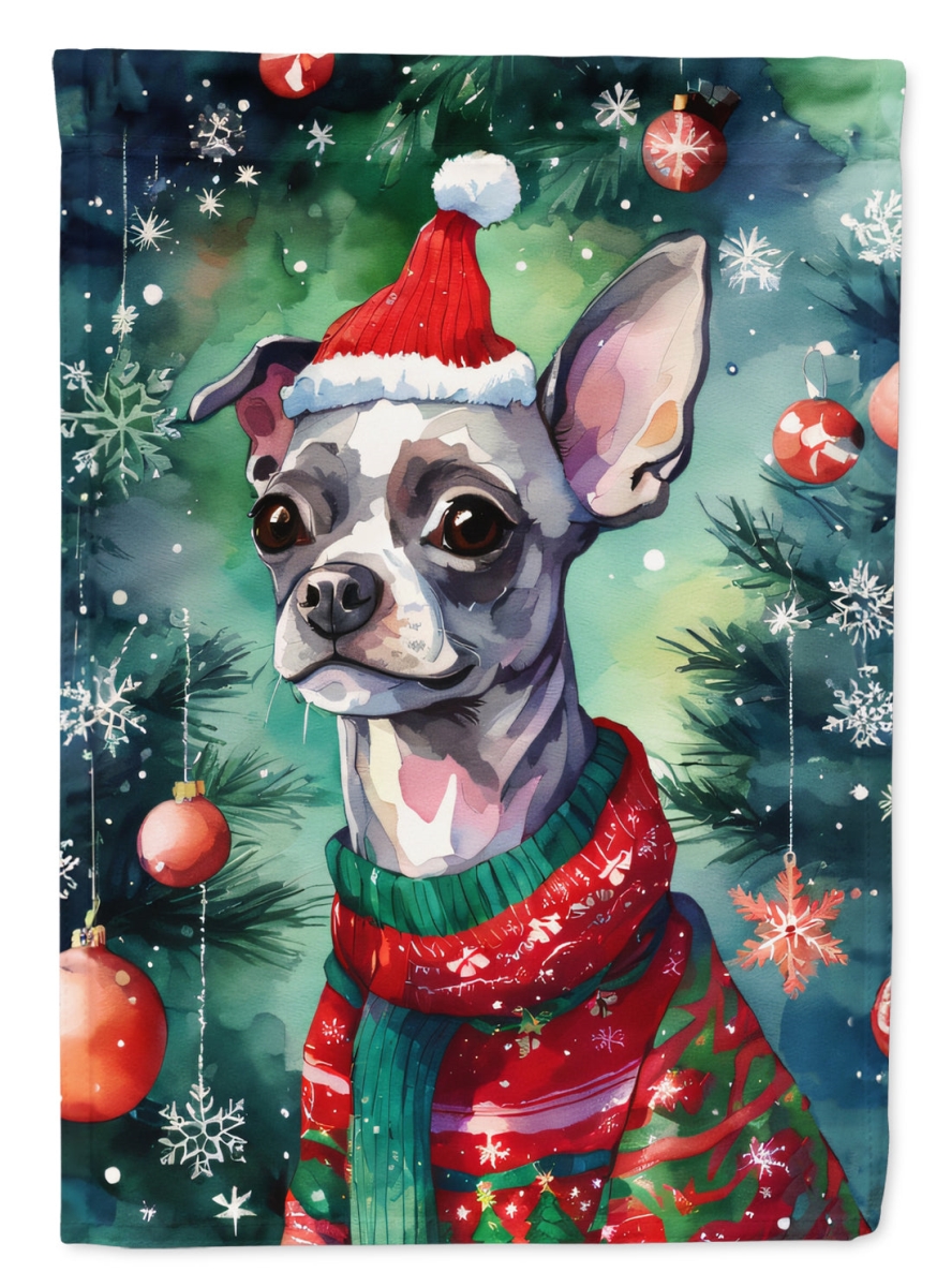 DAC3424CHF 40 x 28 in. Chinese Crested Christmas Polyester House Flag