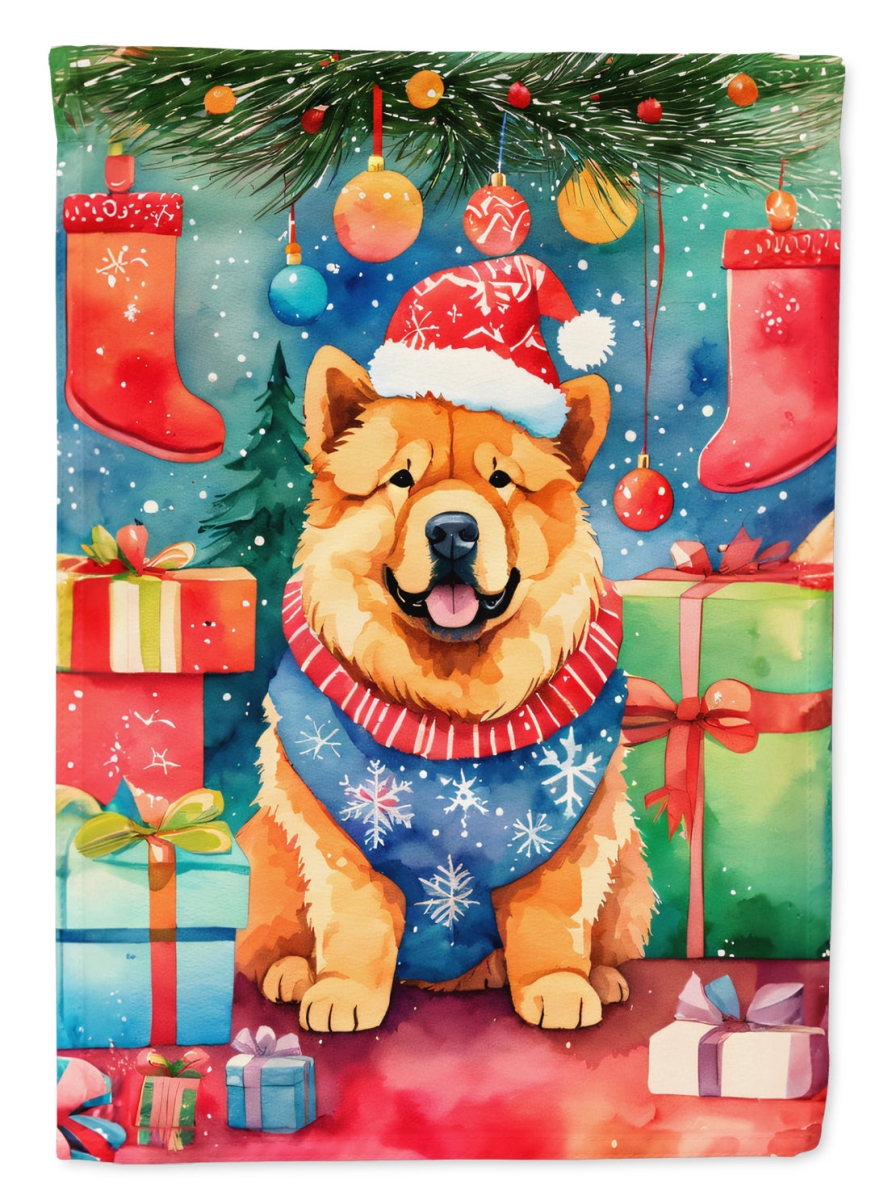 DAC3427CHF 40 x 28 in. Chow Chow Christmas Polyester House Flag