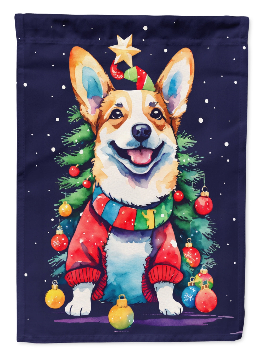 DAC3431CHF 40 x 28 in. Corgi Christmas Polyester House Flag