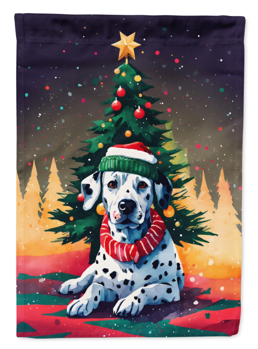 DAC3436CHF 40 x 28 in. Dalmatian Christmas Polyester House Flag