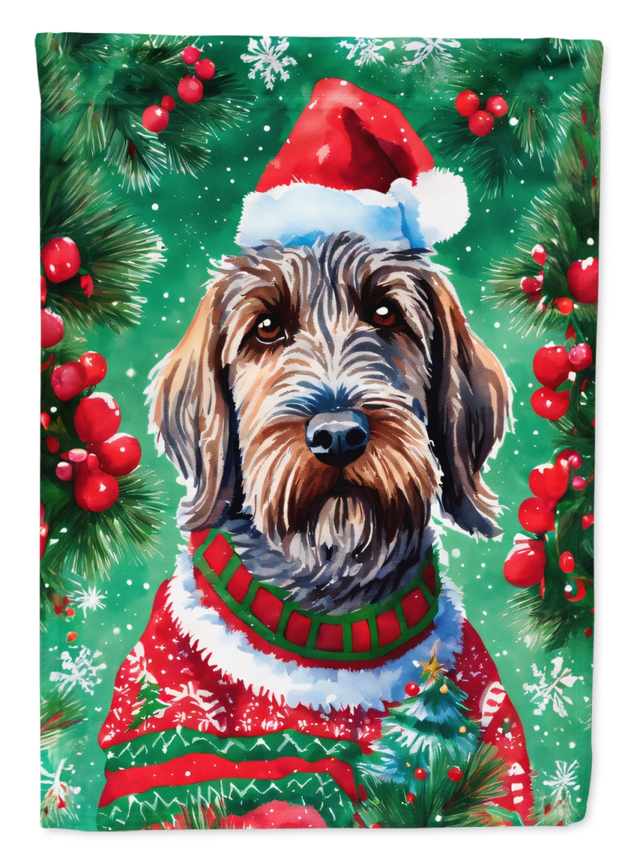 DAC3691CHF 40 x 28 in. Unisex Wirehaired Pointing Griffon Christmas Polyester House Flag