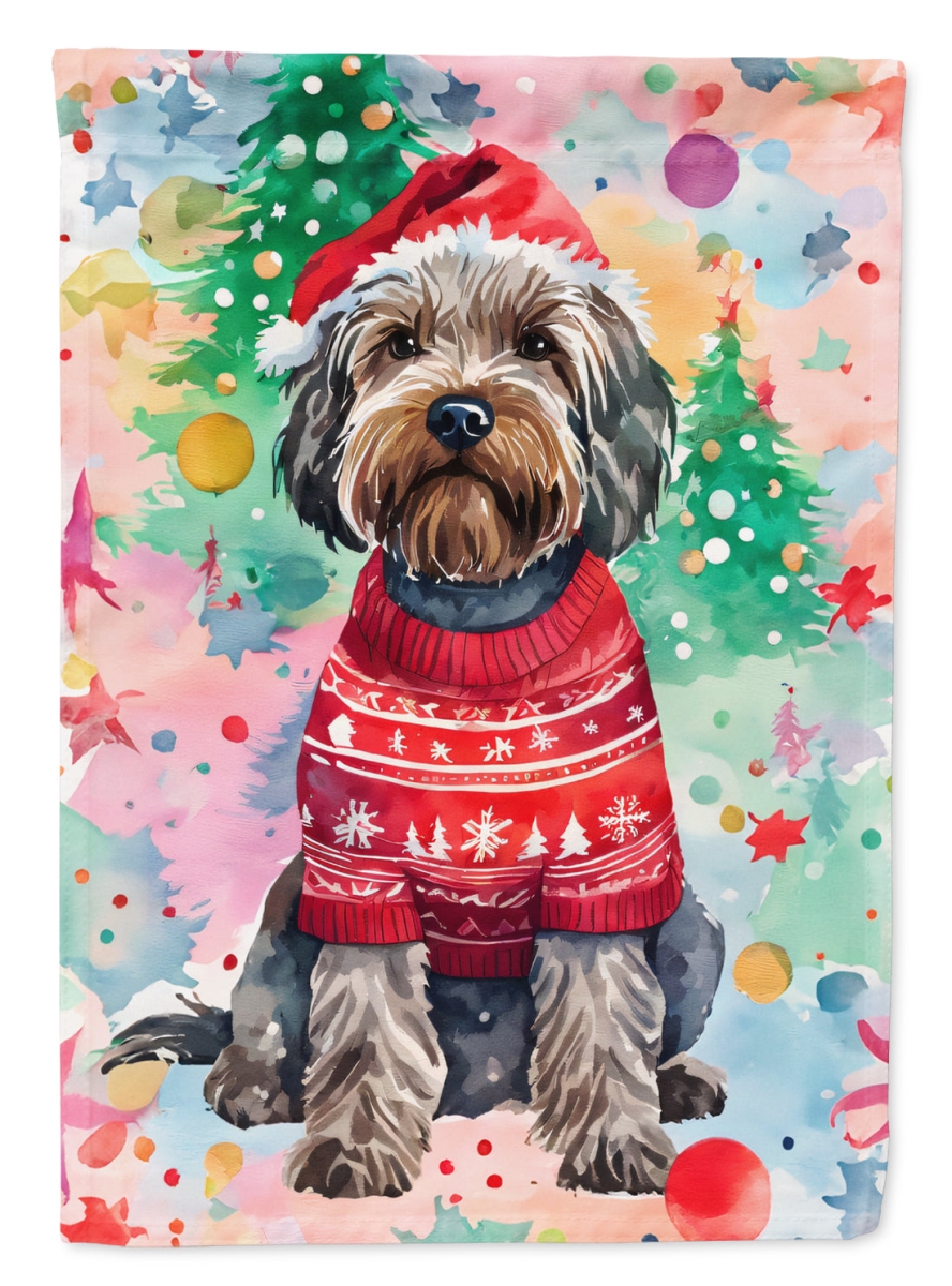 DAC3692CHF 40 x 28 in. Unisex Wirehaired Pointing Griffon Christmas Polyester House Flag