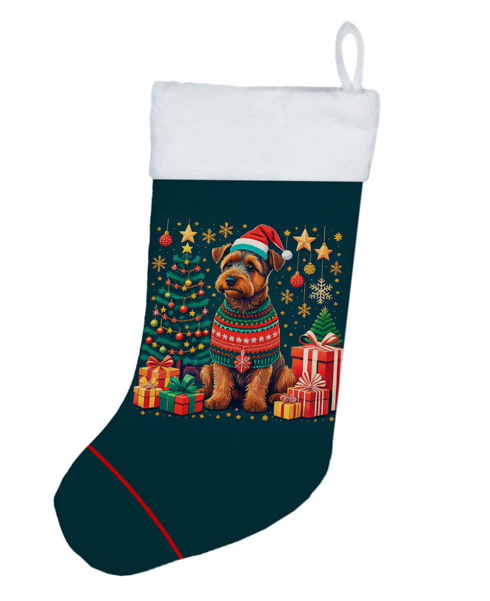 Picture of Carolines Treasures DAC1164CS 18 x 13.5 in. Unisex Welsh Terrier Polyester Christmas Stocking