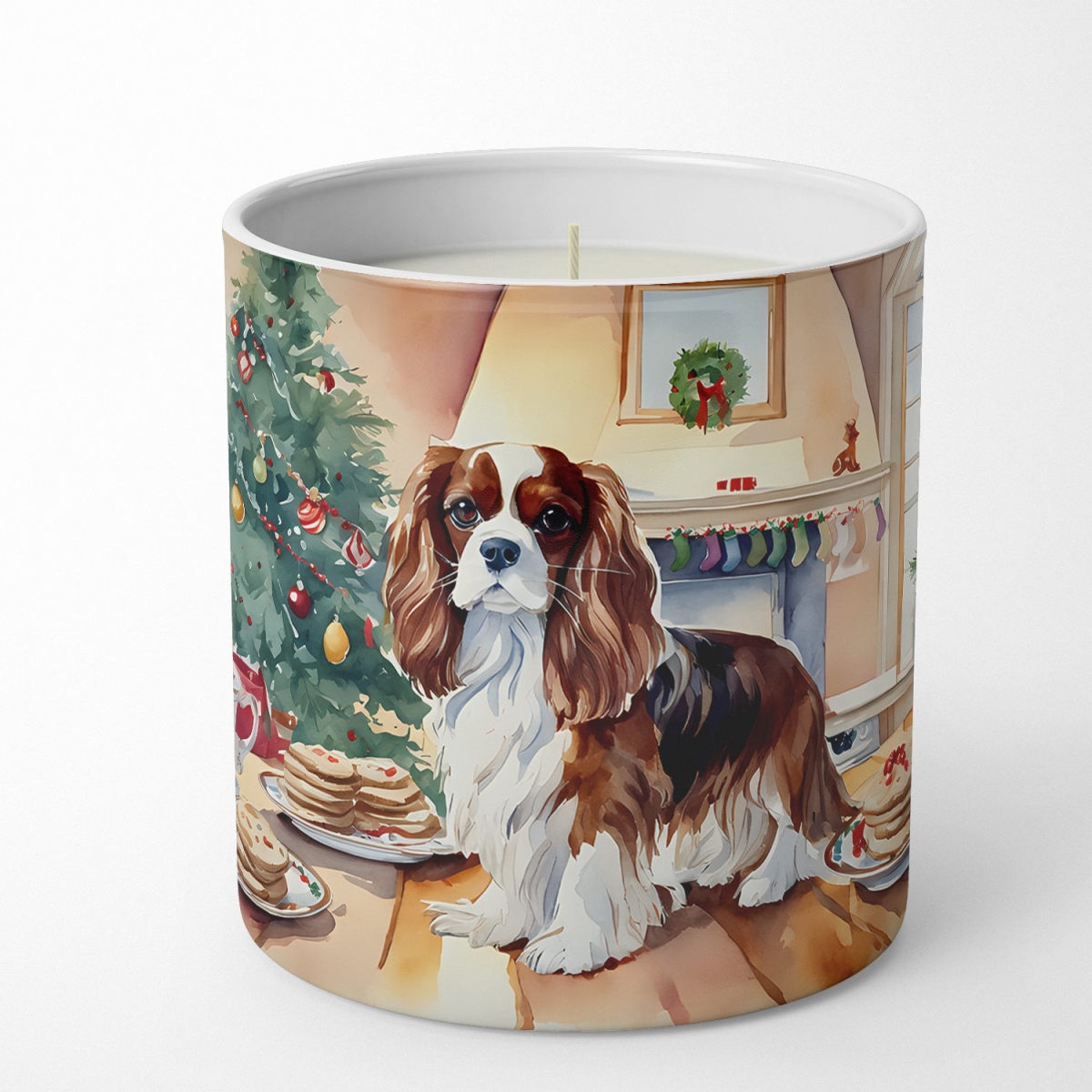 DAC3760CDL 10 oz Unisex Cavalier Spaniel Christmas Cookies Decorative 100 Percent Soy Candle