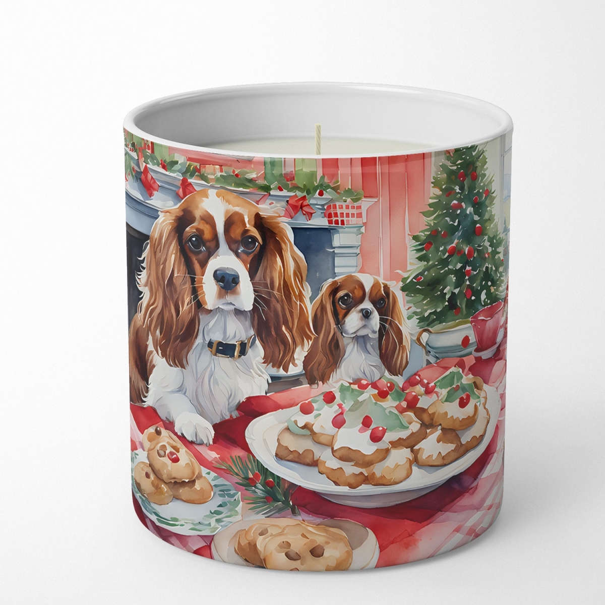 10 oz Cavalier Spaniel Christmas Cookies Decorative 100 Percent Soy Candle