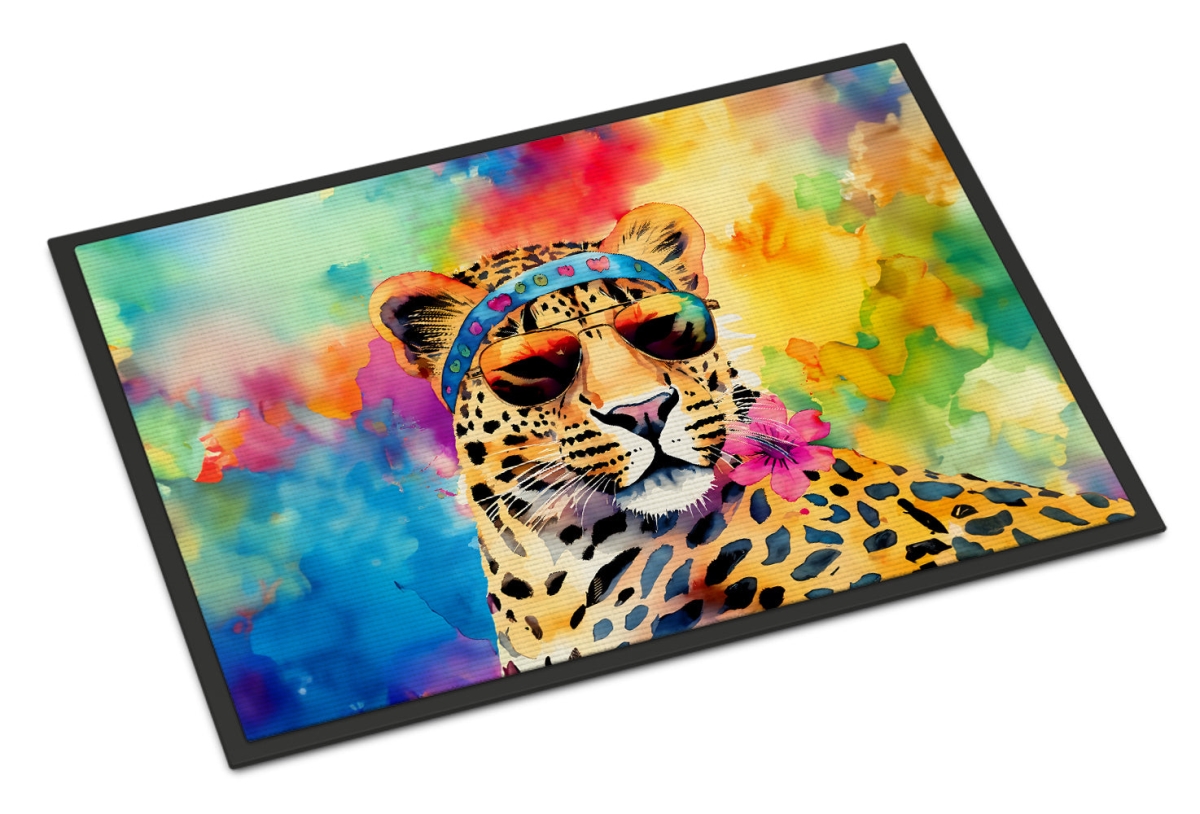 DAC4002MAT 18 x 27 in.  Hippie Animal Leopard Doormat