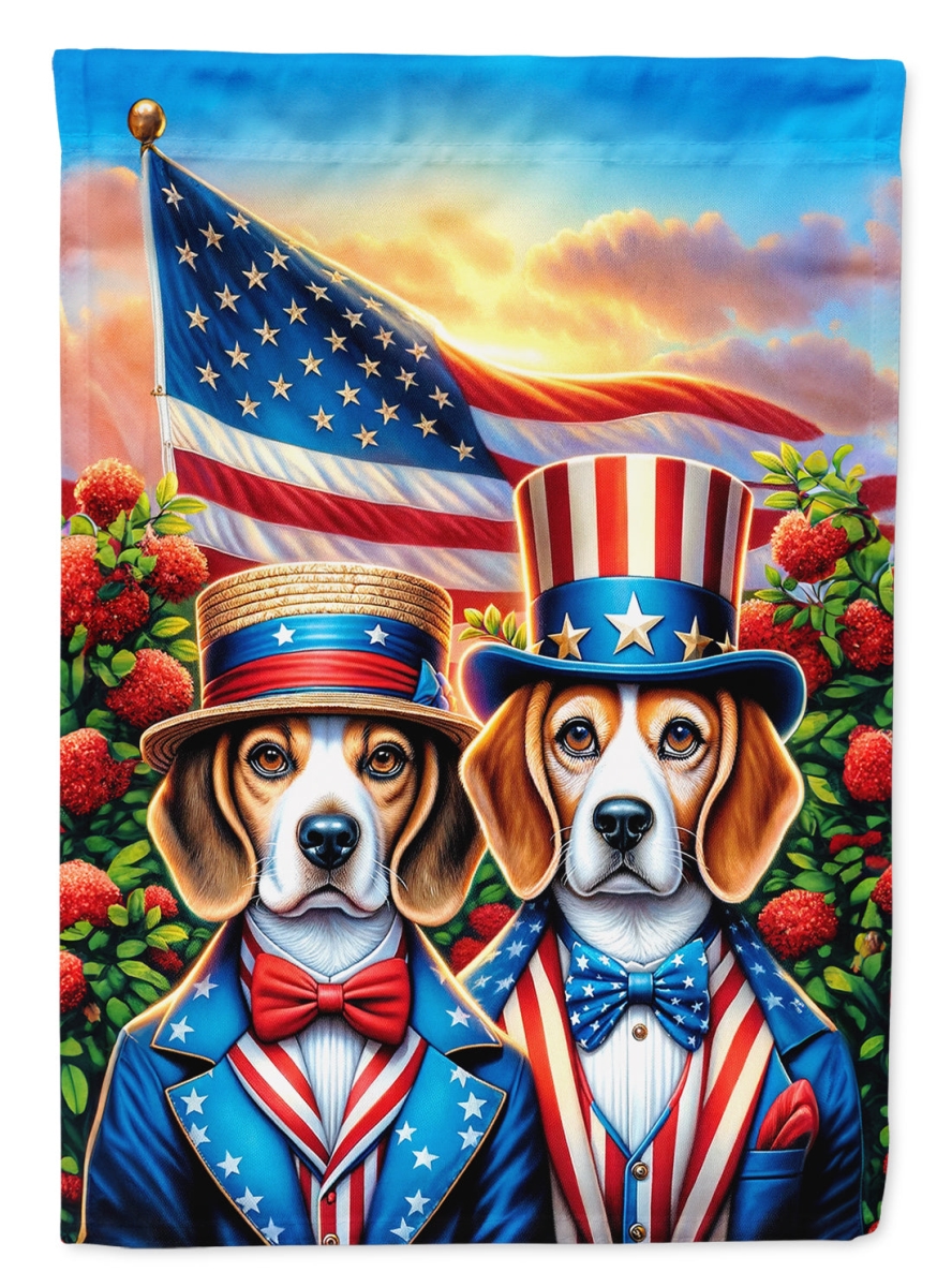 DAC4183GF 15.5 x 11.25 in. All American Beagle Polyester Fabric Garden Flag