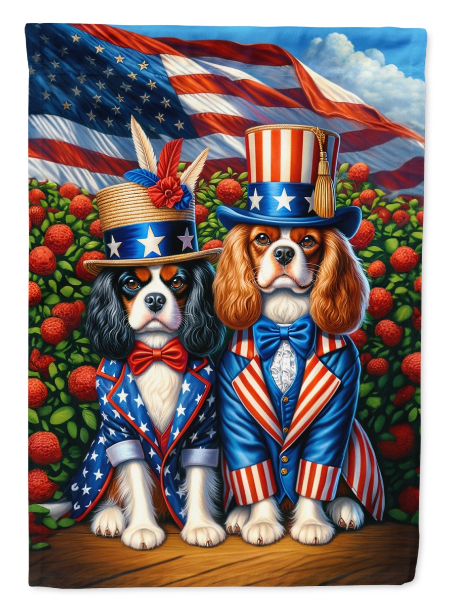 DAC4208GF 15.5 x 11.25 in. All American Cavalier Spaniel Polyester Fabric Garden Flag
