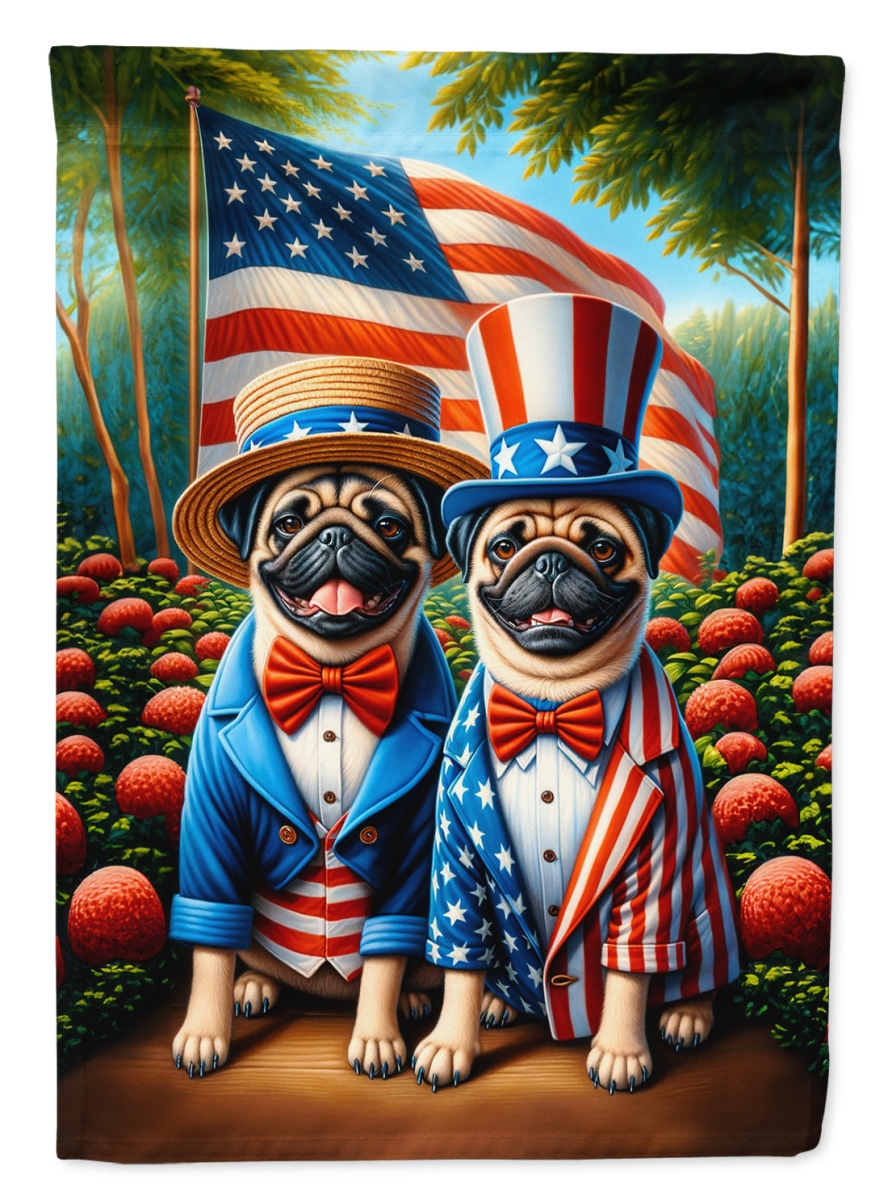 DAC4297CHF 40 x 28 in. All American Pug Polyester House Flag