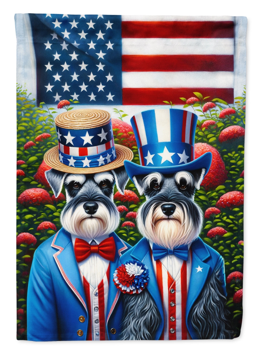 DAC4308CHF 40 x 28 in. All American Schnauzer Polyester House Flag