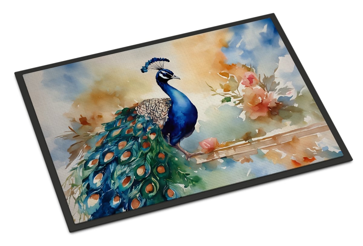 24 x 36 in. Unisex Peacock Doormat