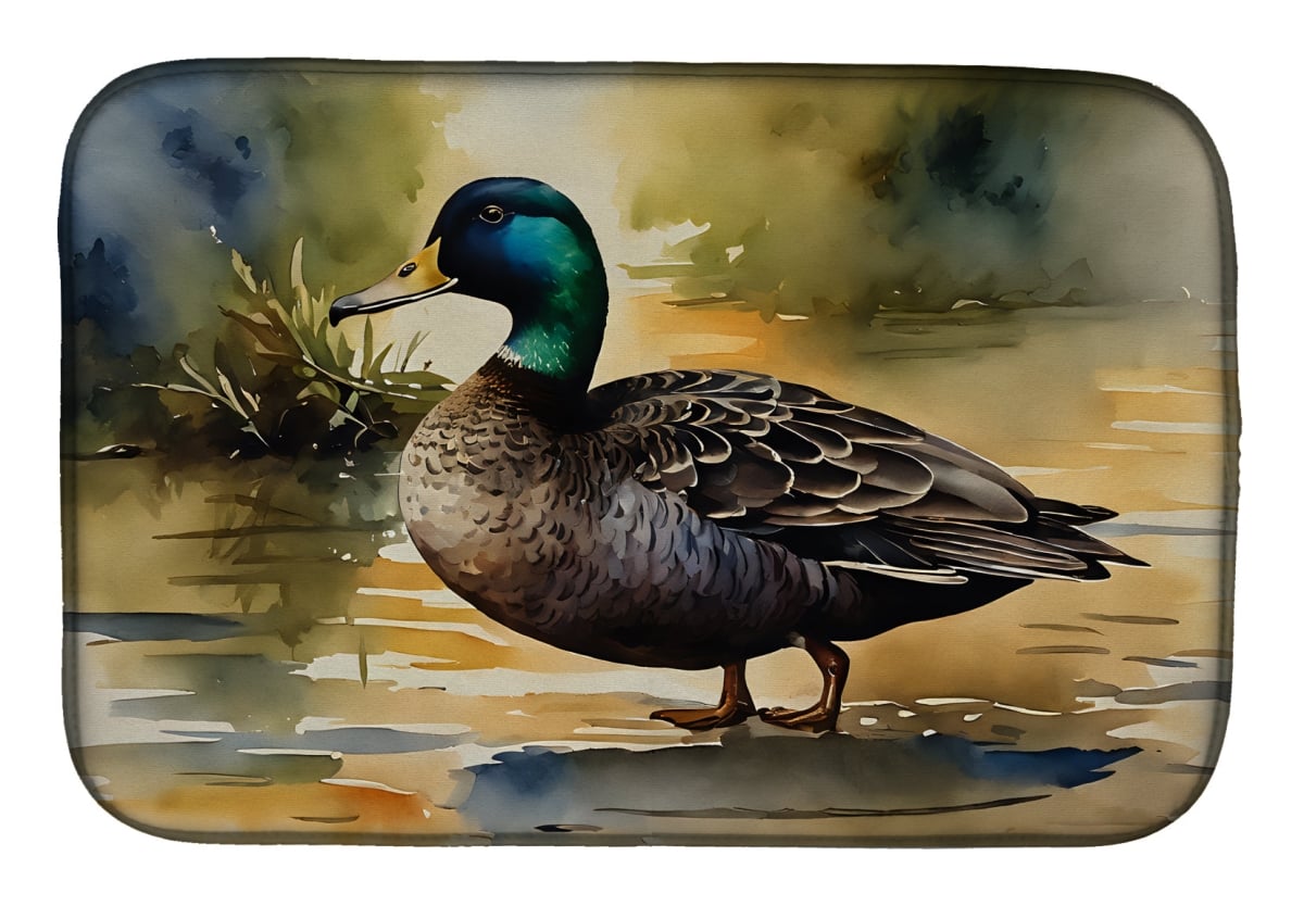 21 x 14 in. Unisex American Black Duck Dish Drying Mat