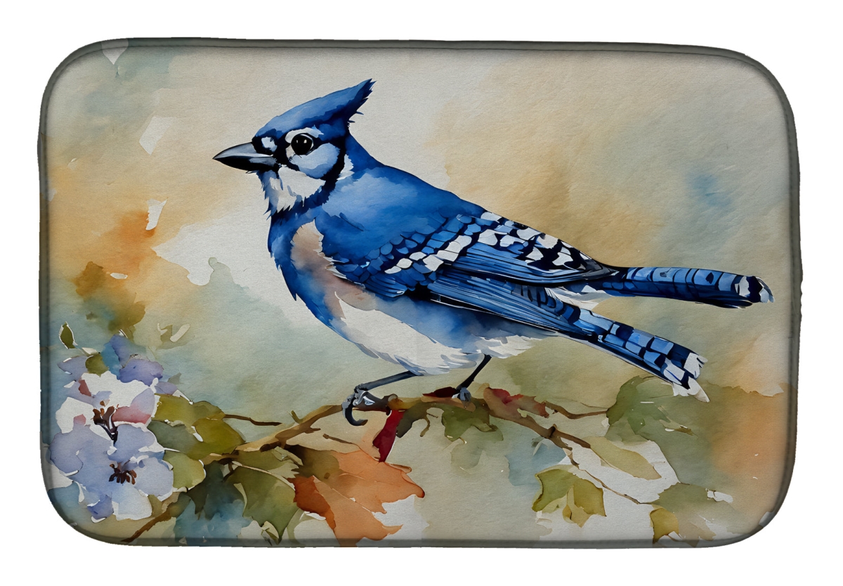 21 x 14 in. Unisex Blue Jay Dish Drying Mat