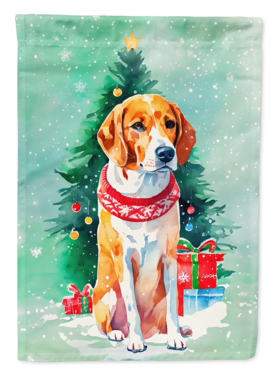 DAC3453CHF 40 x 28 in. English Foxhound Christmas Polyester House Flag