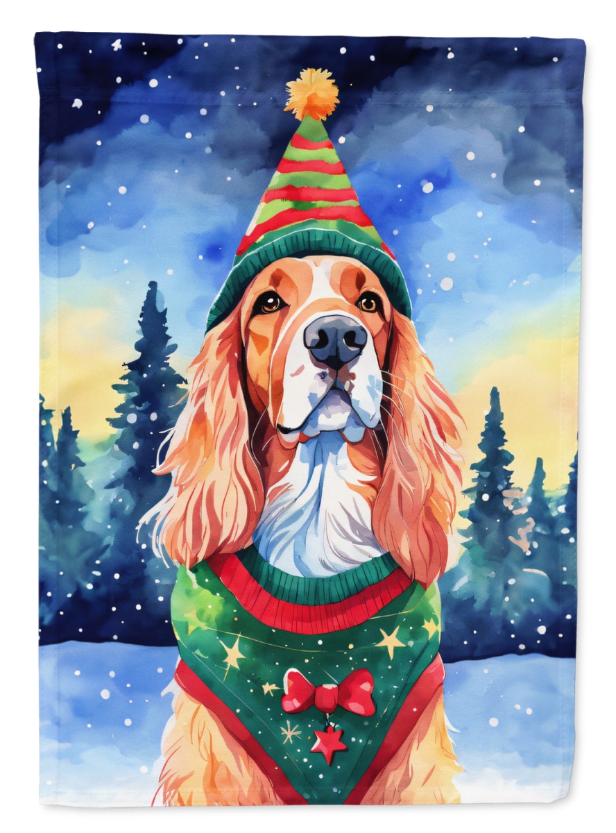 DAC3455CHF 40 x 28 in. English Setter Christmas Polyester House Flag
