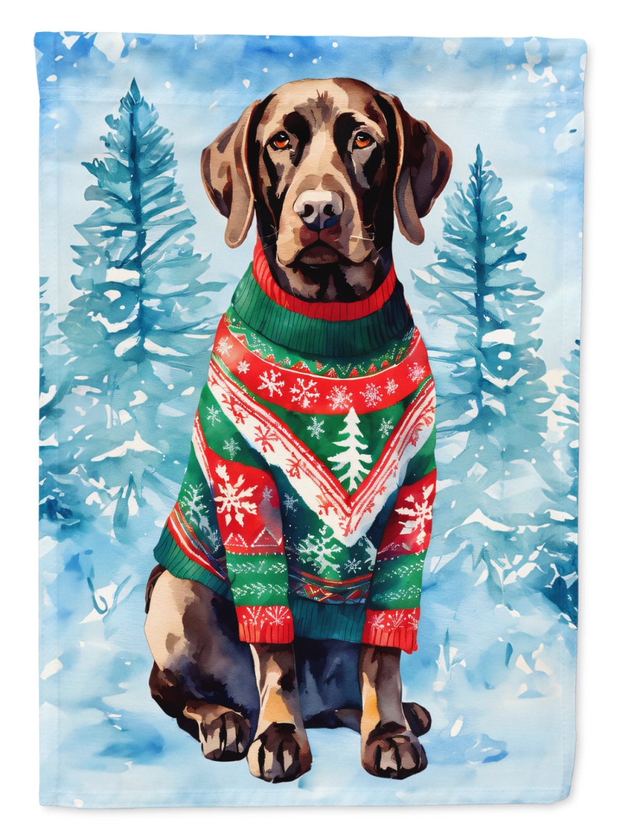 40 x 28 in. Unisex German Shorthaired Pointer Christmas Polyester House Flag