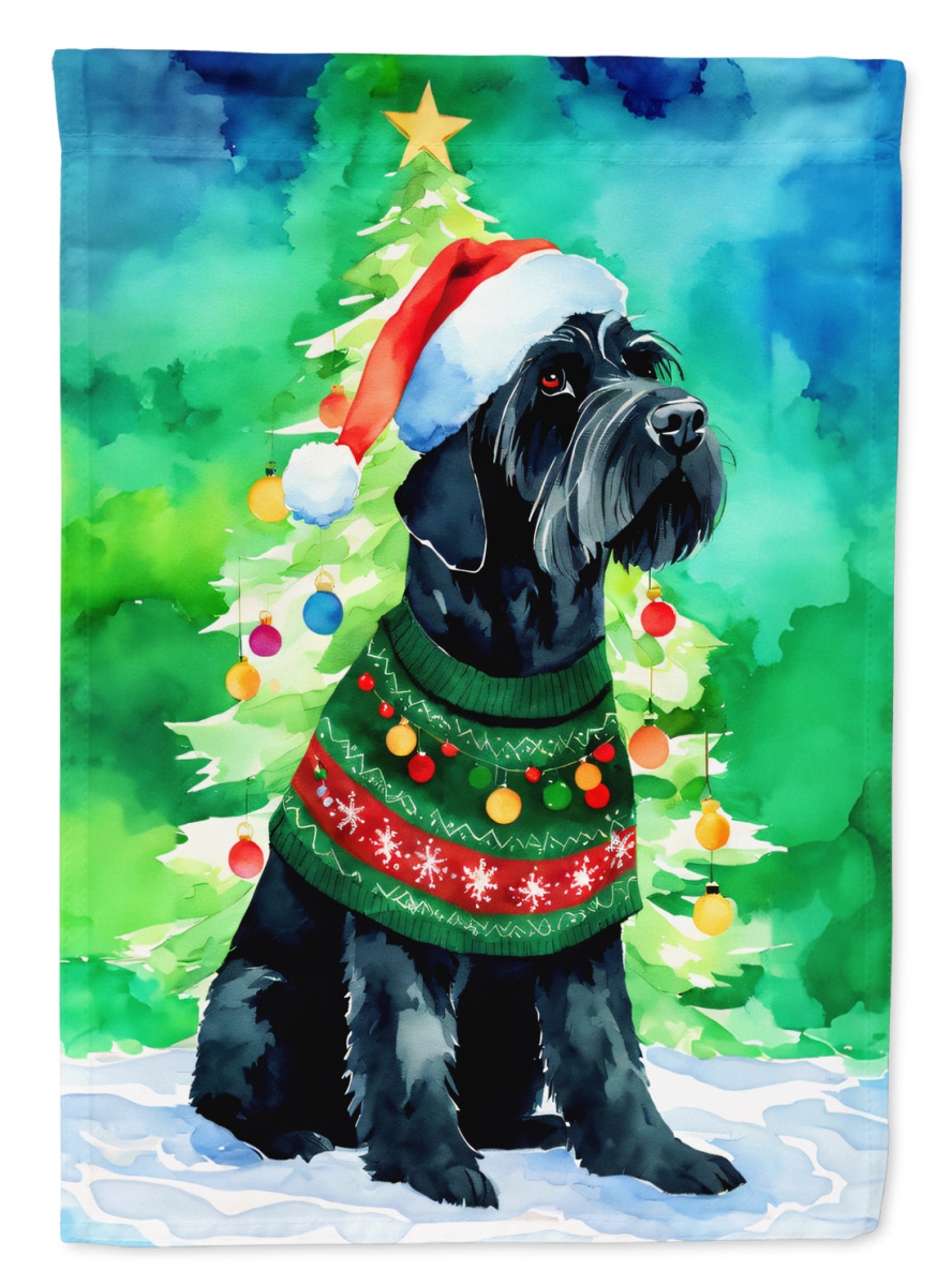 DAC3474CHF 40 x 28 in. Giant Schnauzer Christmas Polyester House Flag
