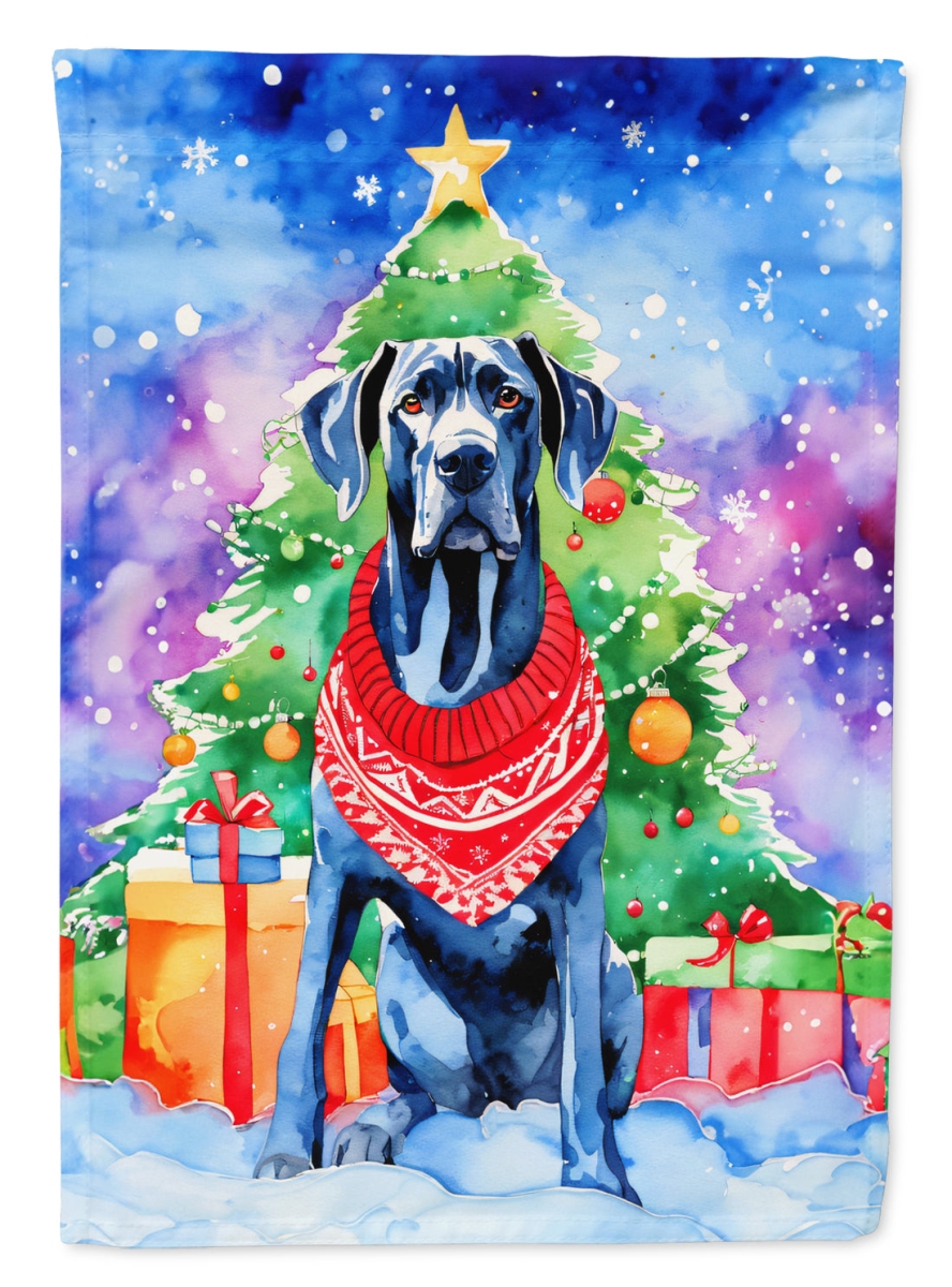 DAC3484CHF 40 x 28 in. Great Dane Christmas Polyester House Flag