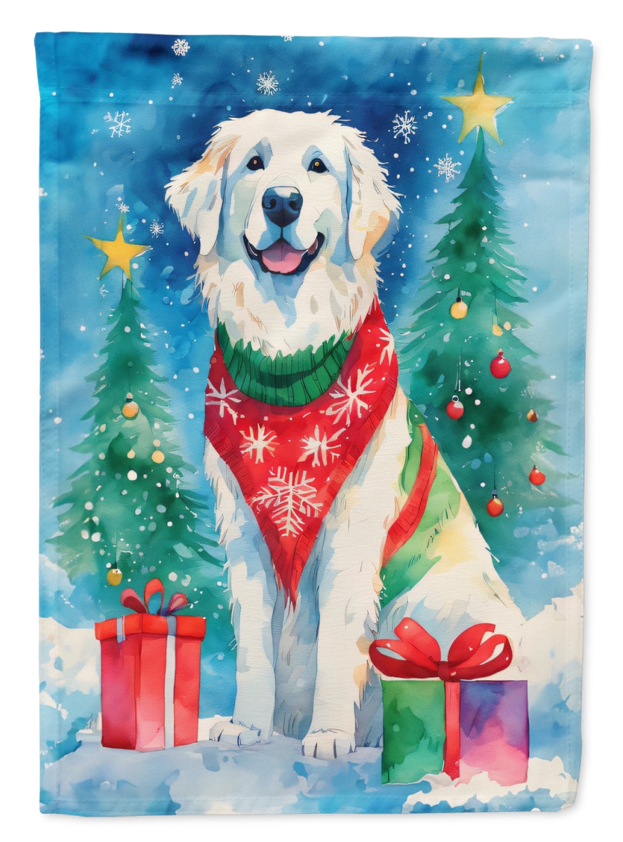 DAC3487CHF 40 x 28 in. Great Pyrenees Christmas Polyester House Flag