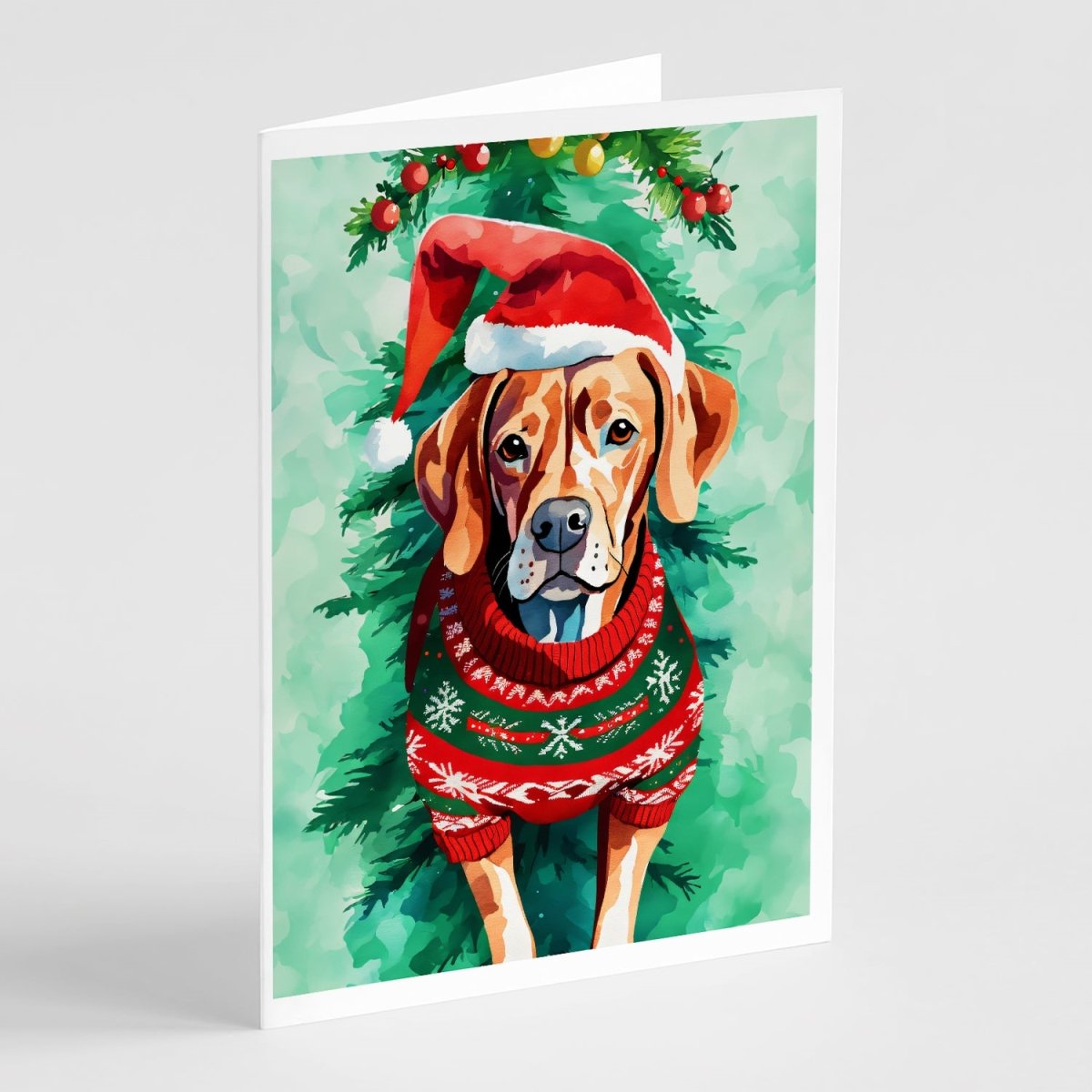 5 x 7 in. Unisex Vizsla Christmas Greeting Cards - Pack of 8 -  PartyPros, PA4379275