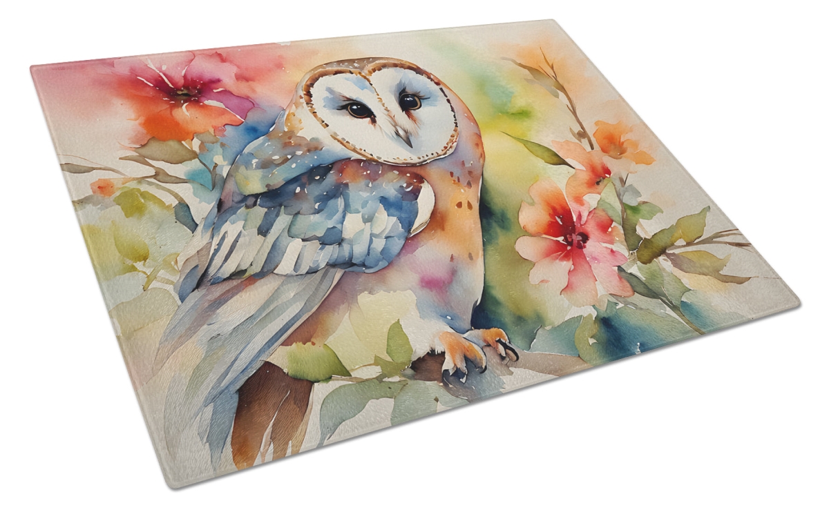 DAC3181LCB 15 x 12 in. Barn Owl Glass Cutting Board