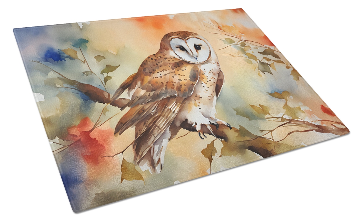 DAC3182LCB 15 x 12 in. Barn Owl Glass Cutting Board