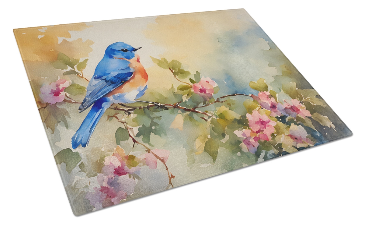 DAC3191LCB 15 x 12 in. Bluebird Glass Cutting Board