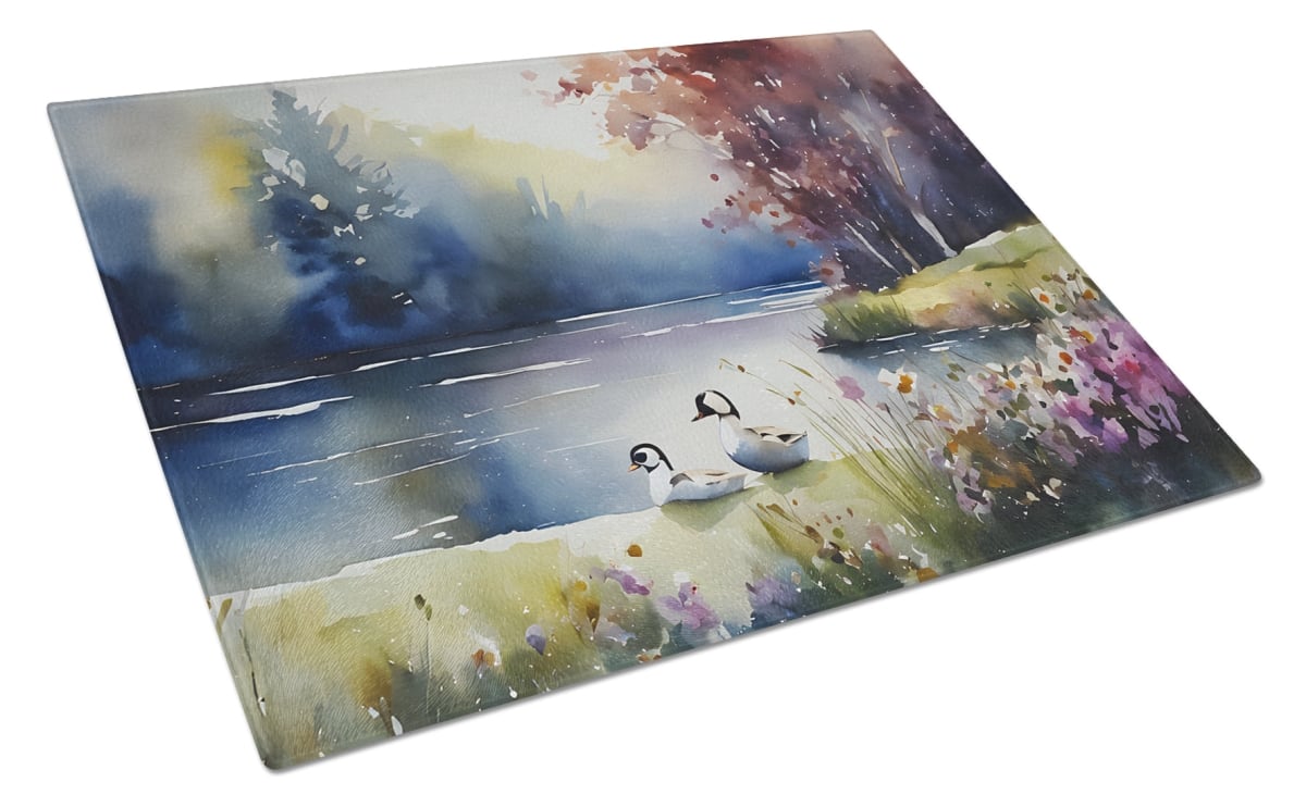 DAC3193LCB 15 x 12 in. Bufflehead Glass Cutting Board