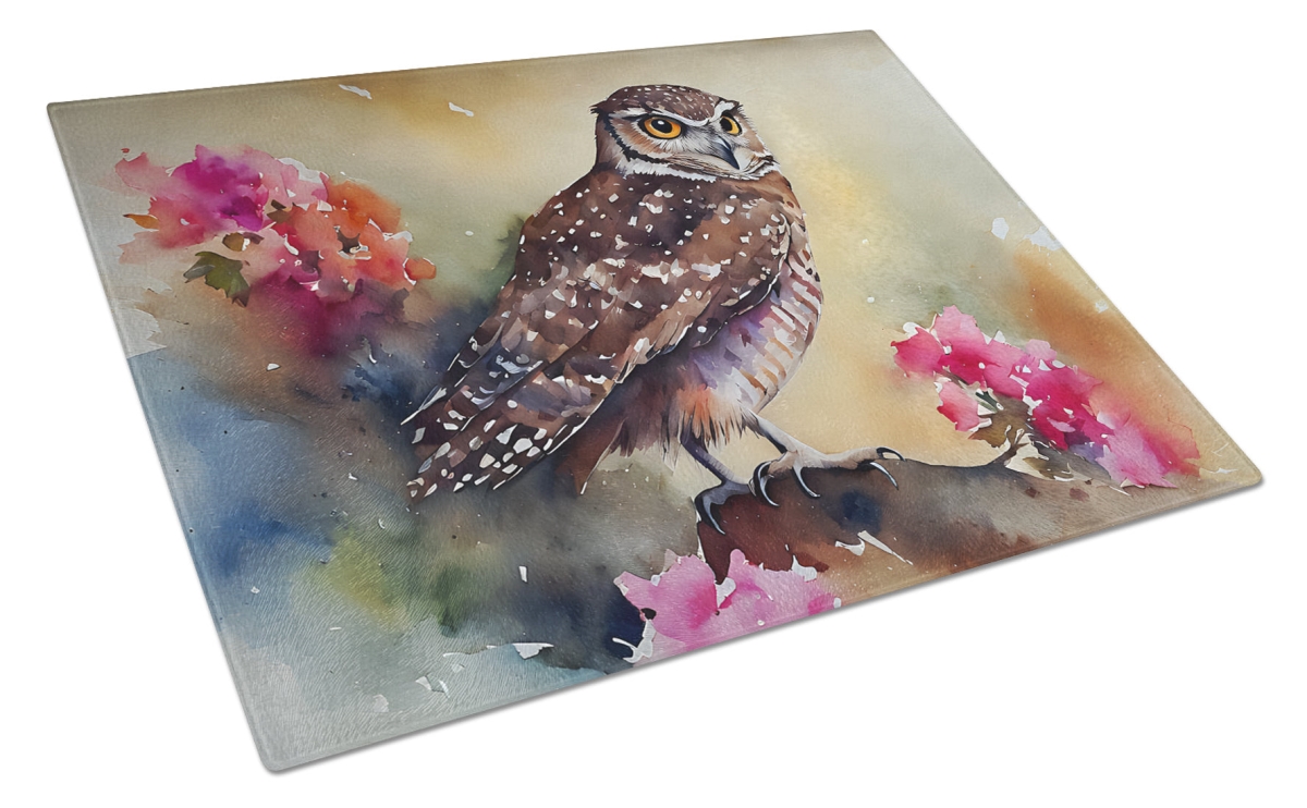 DAC3196LCB 15 x 12 in. Burrowing Owl Glass Cutting Board