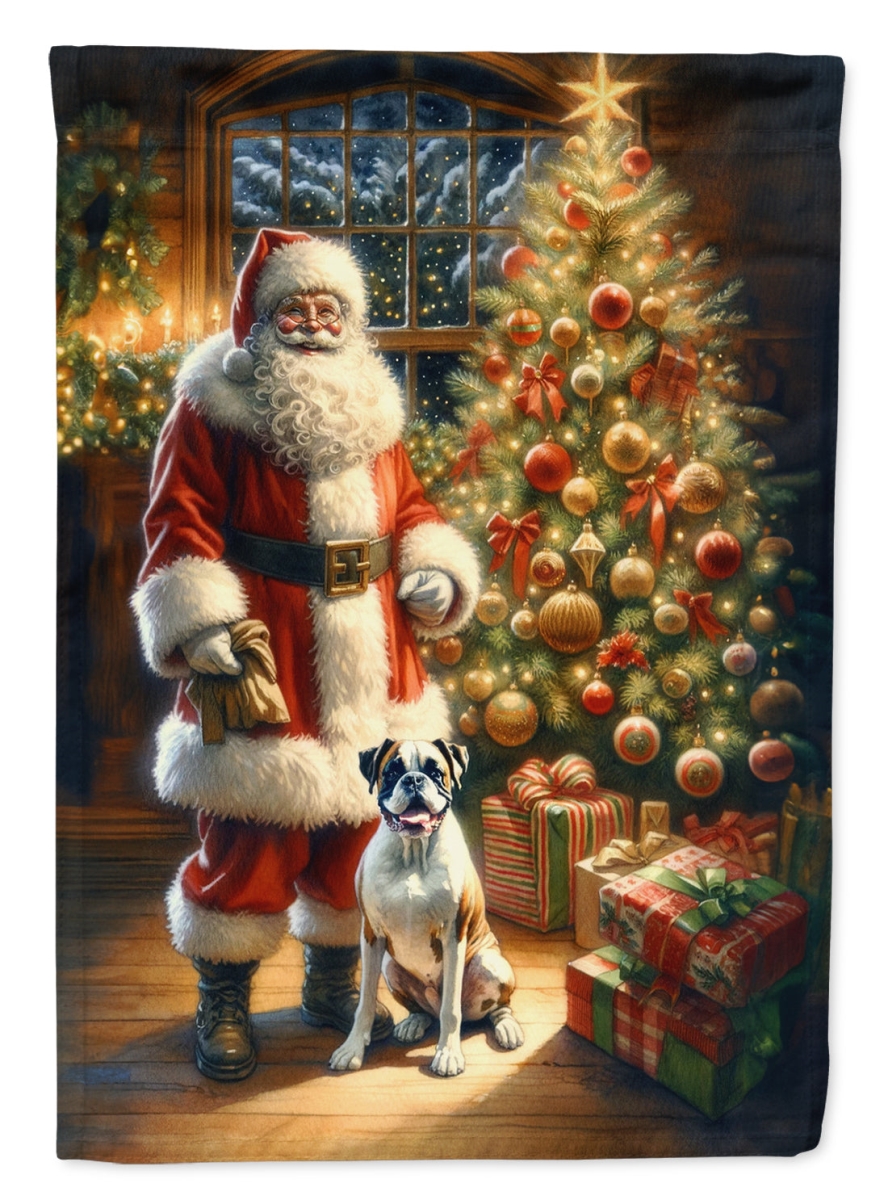 DAC4081CHF 40 x 28 in. Boxer & Santa Claus Polyester House Flag
