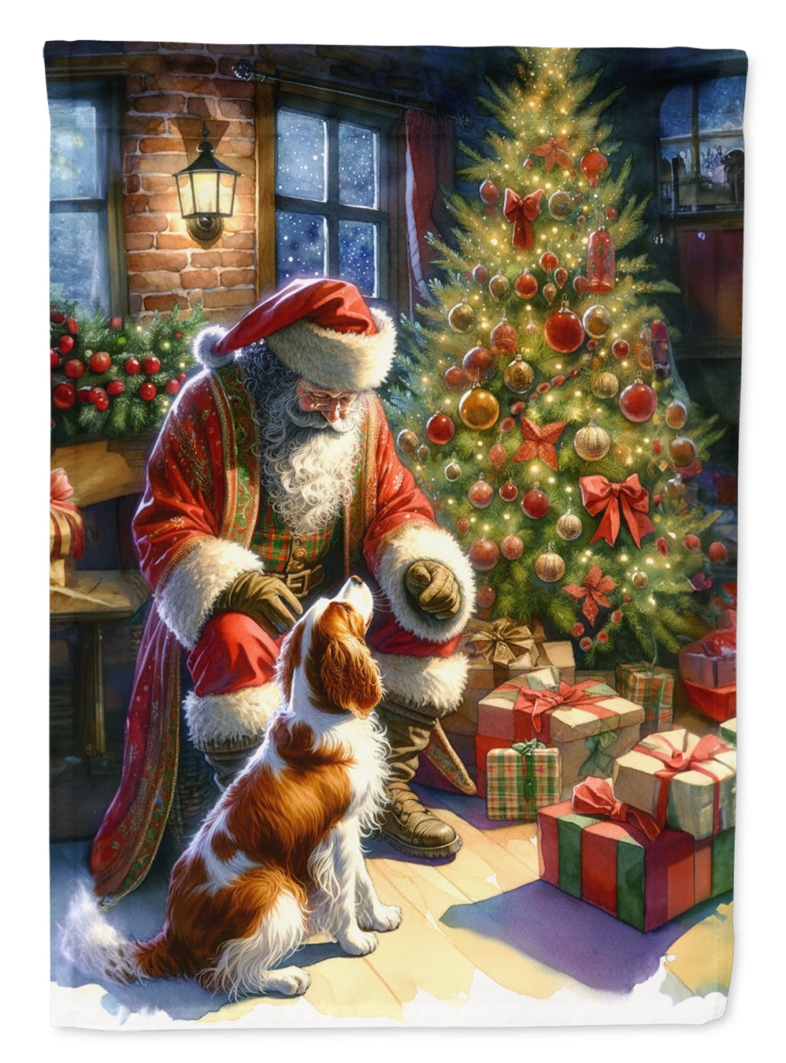DAC4082CHF 40 x 28 in. Brittany & Santa Claus Polyester House Flag