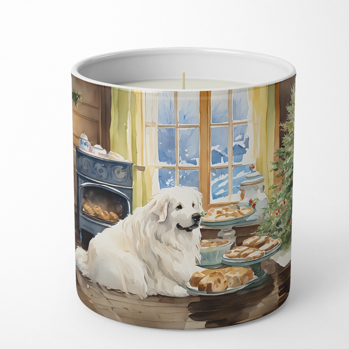 DAC3806CDL 10 oz Great Pyrenees Christmas Cookies Decorative 100 Percent Soy Candle
