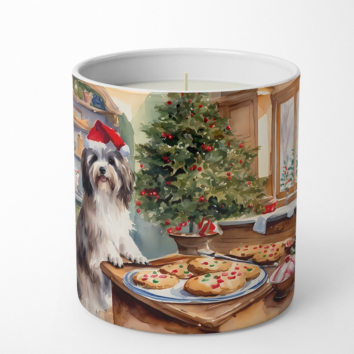 10 oz Havanese Christmas Cookies Decorative 100 Percent Soy Candle