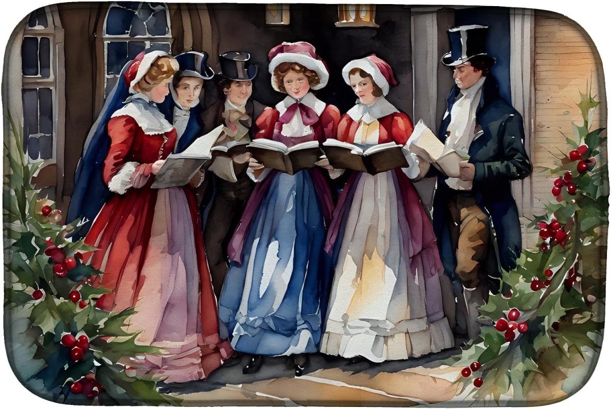 Picture of Carolines Treasures DAC3915DDM 21 x 14 in.  Christmas Carolers Dish Drying Mat