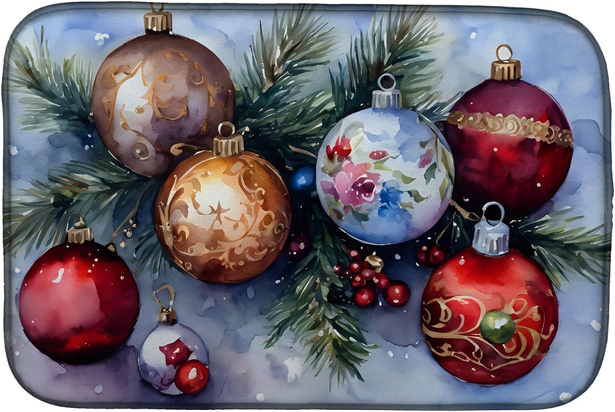 Picture of Carolines Treasures DAC3920DDM 21 x 14 in.  Christmas Ornaments Dish Drying Mat